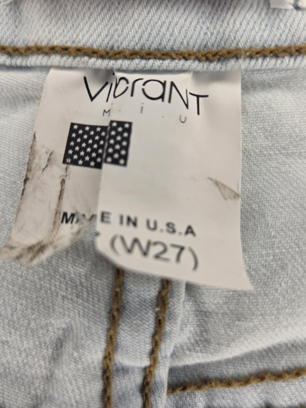 Vibrant MIU Size 27 7 Women’s Light Wash Bell Bottom Jeans - Light Blue - Picture 8 of 9